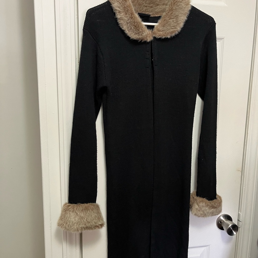 Faux Fur maxi Vintage Sweater